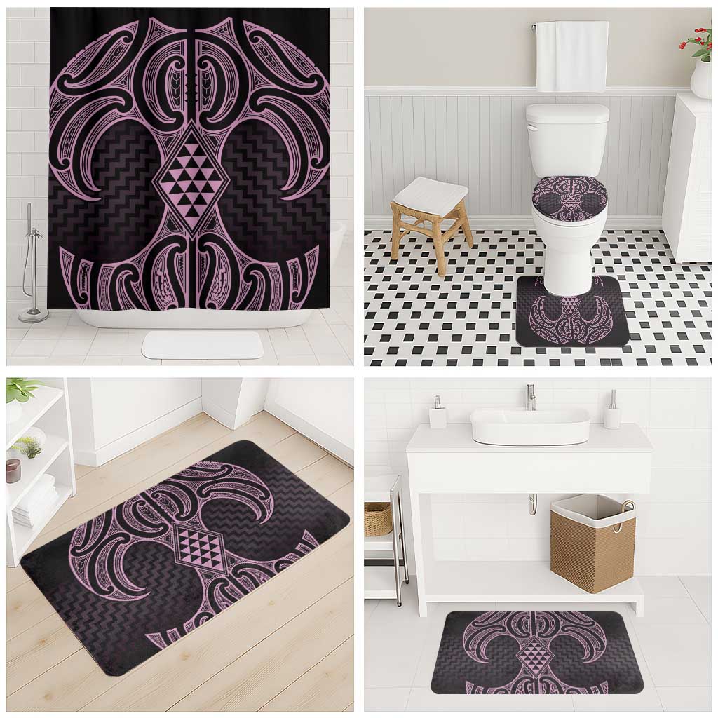 Mawhero Maori Ta Moko Poutama Art Bathroom Set - Polynesian Pride