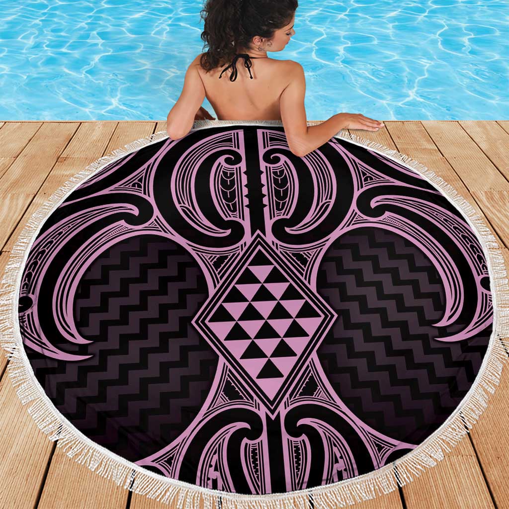 Mawhero Maori Ta Moko Poutama Art Beach Blanket