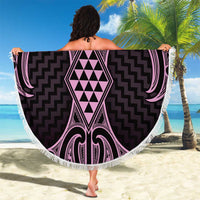 Mawhero Maori Ta Moko Poutama Art Beach Blanket