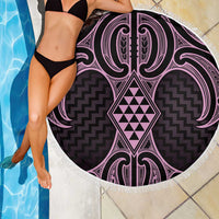 Mawhero Maori Ta Moko Poutama Art Beach Blanket