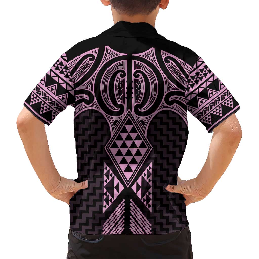 Mawhero Maori Ta Moko Poutama Art Family Matching Short Sleeve Bodycon Dress and Hawaiian Shirt LT9 - Polynesian Pride