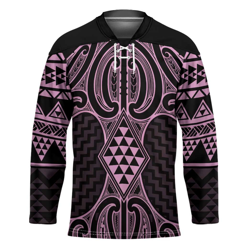 Mawhero Maori Ta Moko Poutama Art Hockey Jersey - Polynesian Pride