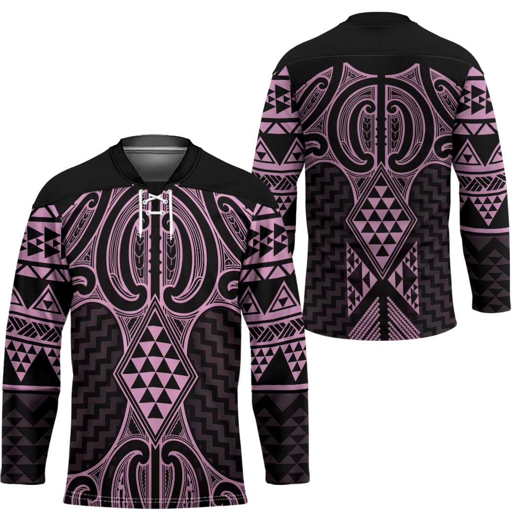Mawhero Maori Ta Moko Poutama Art Hockey Jersey - Polynesian Pride
