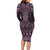 Mawhero Maori Ta Moko Poutama Art Long Sleeve Bodycon Dress