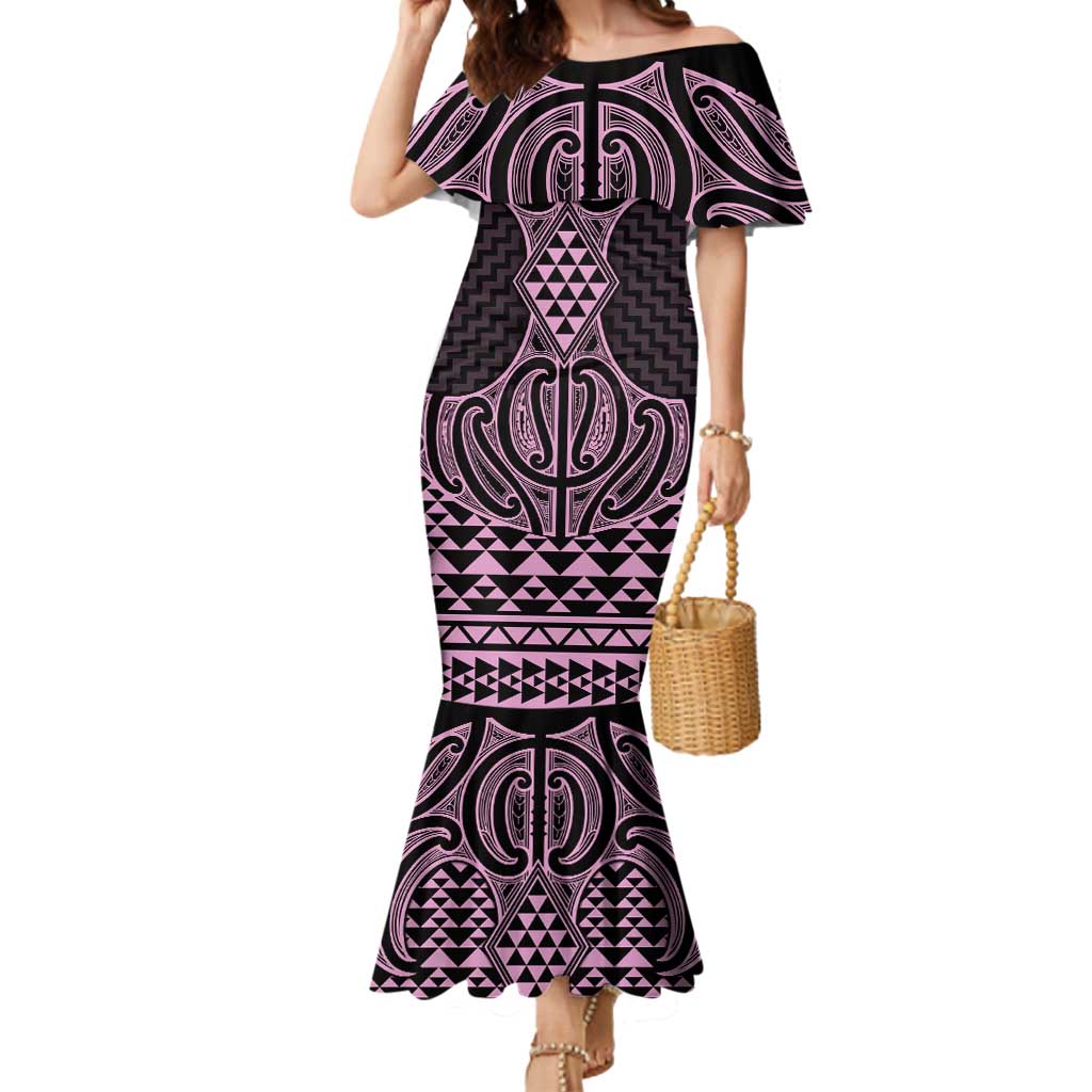 Mawhero Maori Ta Moko Poutama Art Mermaid Dress