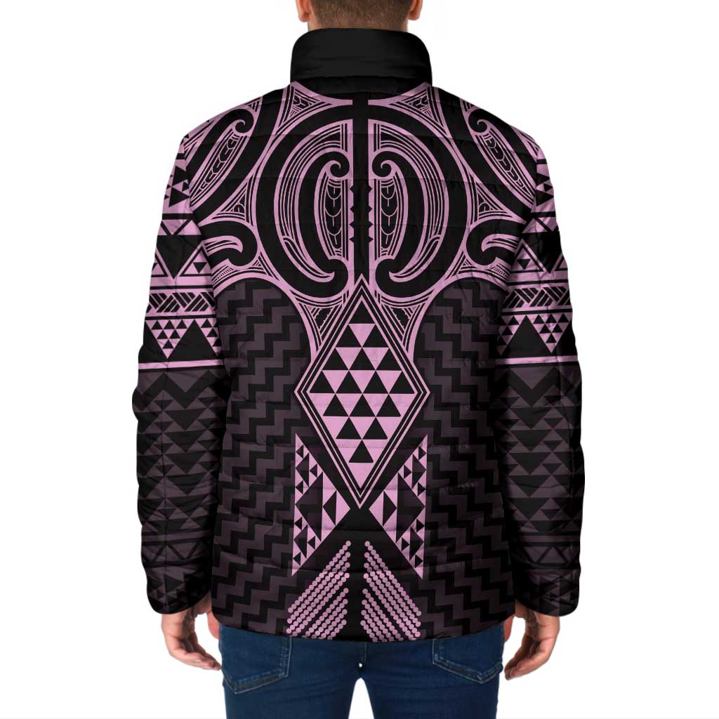 Mawhero Maori Ta Moko Poutama Art Padded Jacket - Polynesian Pride