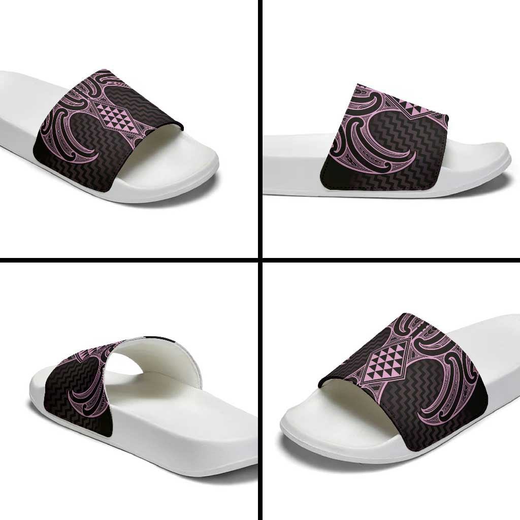 Mawhero Maori Ta Moko Poutama Art Slide Sandals - Polynesian Pride