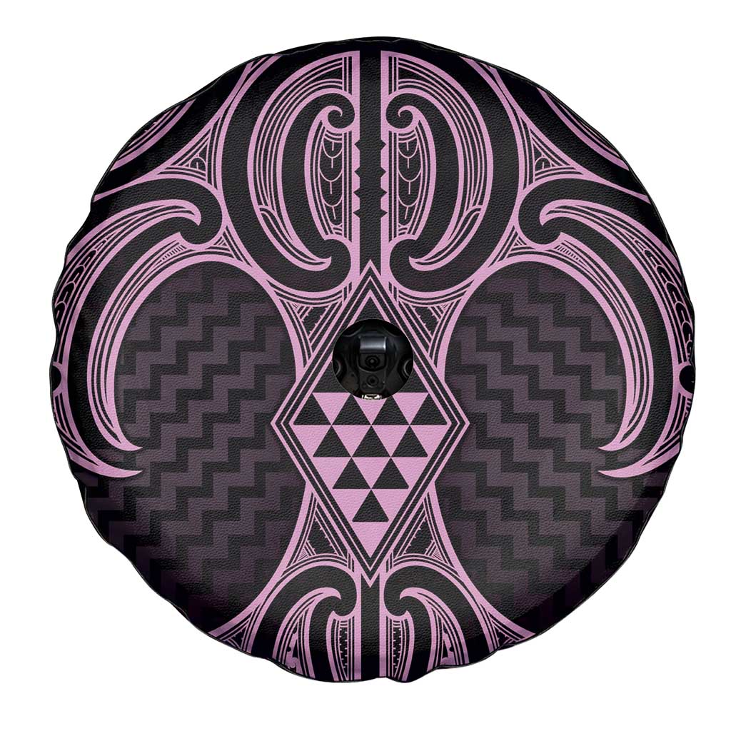 Mawhero Maori Ta Moko Poutama Art Spare Tire Cover