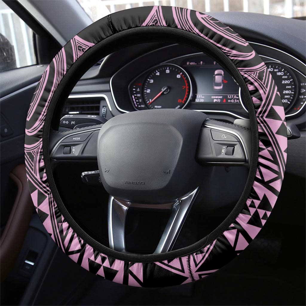 Mawhero Maori Ta Moko Poutama Art Steering Wheel Cover
