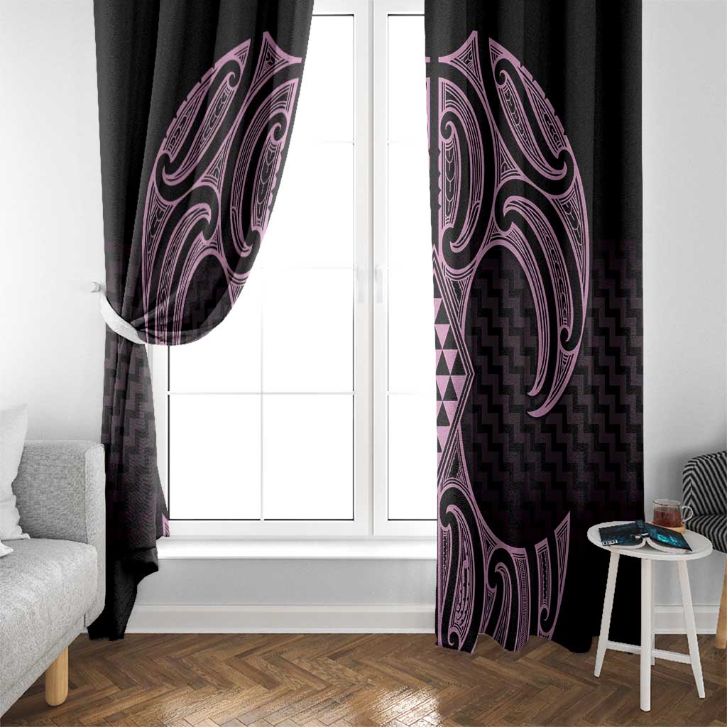 Mawhero Maori Ta Moko Poutama Art Window Curtain