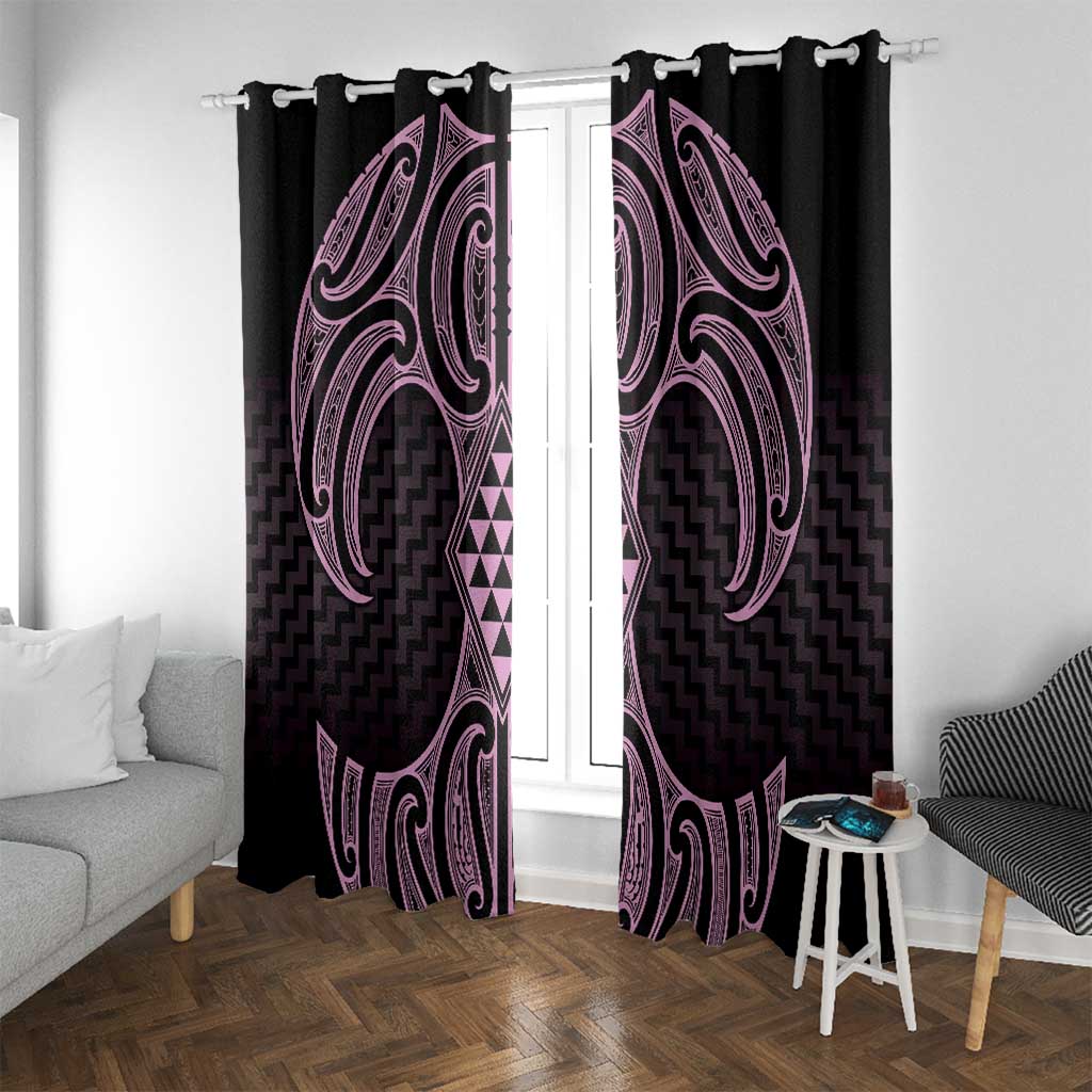 Mawhero Maori Ta Moko Poutama Art Window Curtain