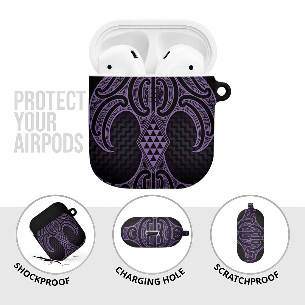 Waiporoporo Maori Ta Moko Poutama Art AirPods Case - Polynesian Pride