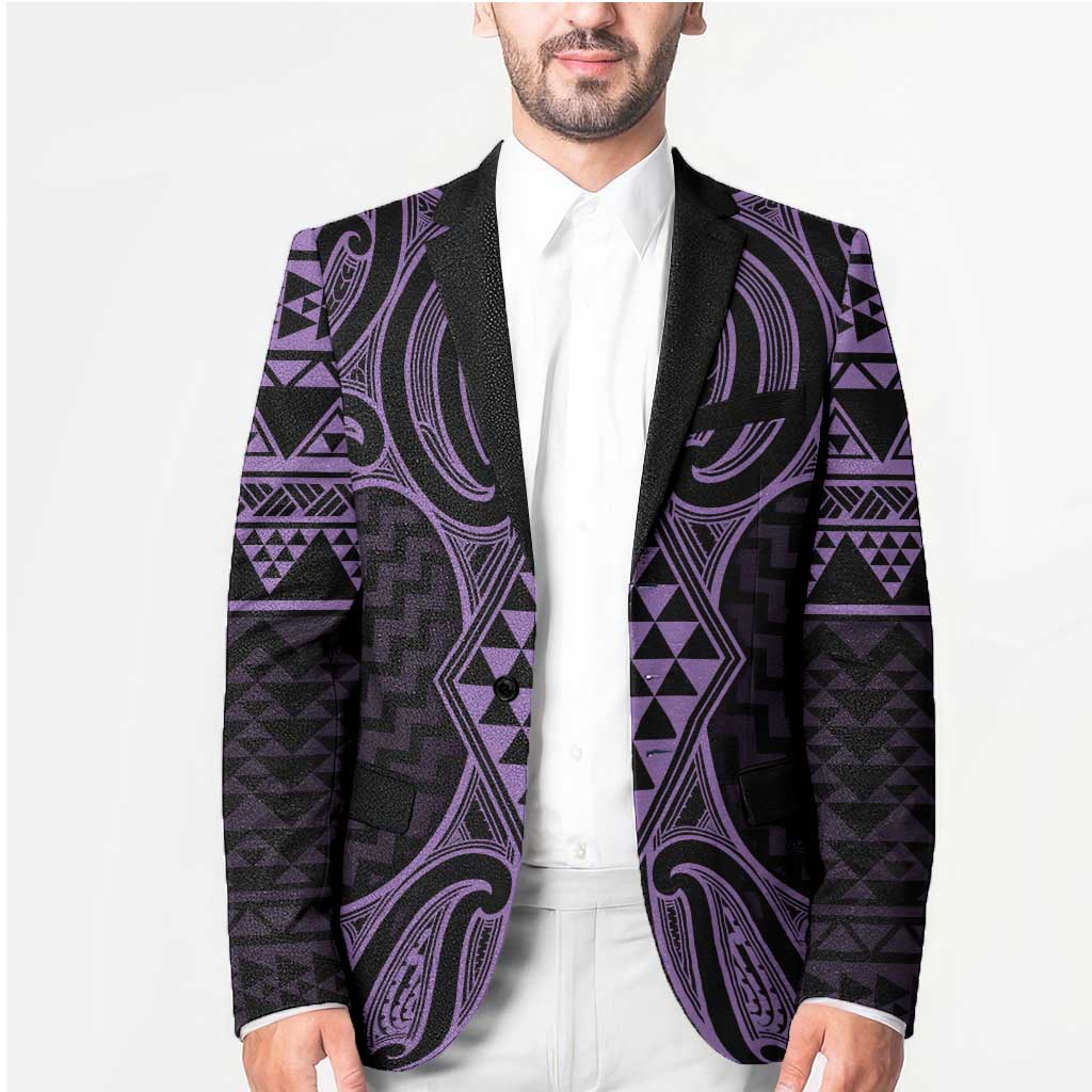 Waiporoporo Maori Ta Moko Poutama Art Blazer - Polynesian Pride