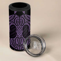 Waiporoporo Maori Ta Moko Poutama Art 4 in 1 Can Cooler Tumbler