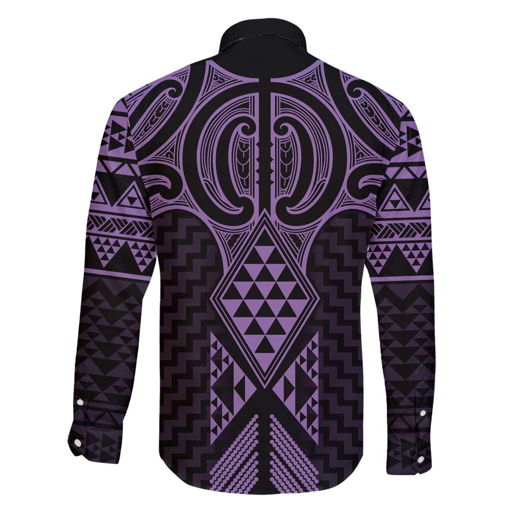 Waiporoporo Maori Ta Moko Poutama Art Family Matching Long Sleeve Bodycon Dress and Hawaiian Shirt LT9 - Polynesian Pride