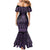 Waiporoporo Maori Ta Moko Poutama Art Family Matching Mermaid Dress and Hawaiian Shirt