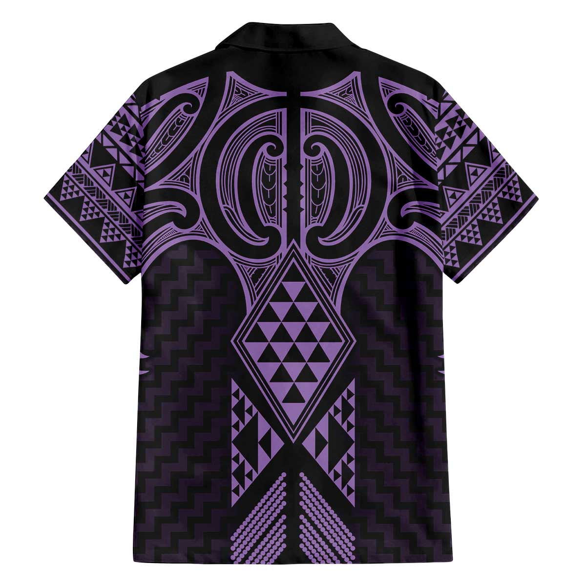 Waiporoporo Maori Ta Moko Poutama Art Family Matching Off The Shoulder Long Sleeve Dress and Hawaiian Shirt LT9 - Polynesian Pride