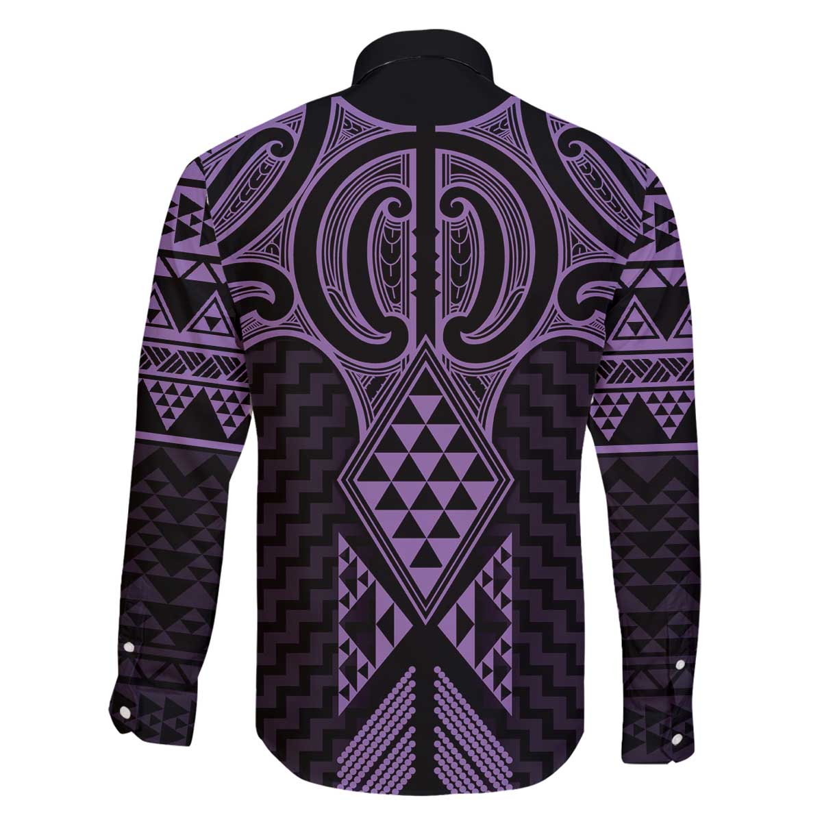 Waiporoporo Maori Ta Moko Poutama Art Family Matching Off The Shoulder Long Sleeve Dress and Hawaiian Shirt LT9 - Polynesian Pride