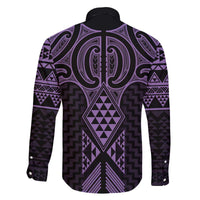 Waiporoporo Maori Ta Moko Poutama Art Family Matching Off The Shoulder Long Sleeve Dress and Hawaiian Shirt LT9 - Polynesian Pride