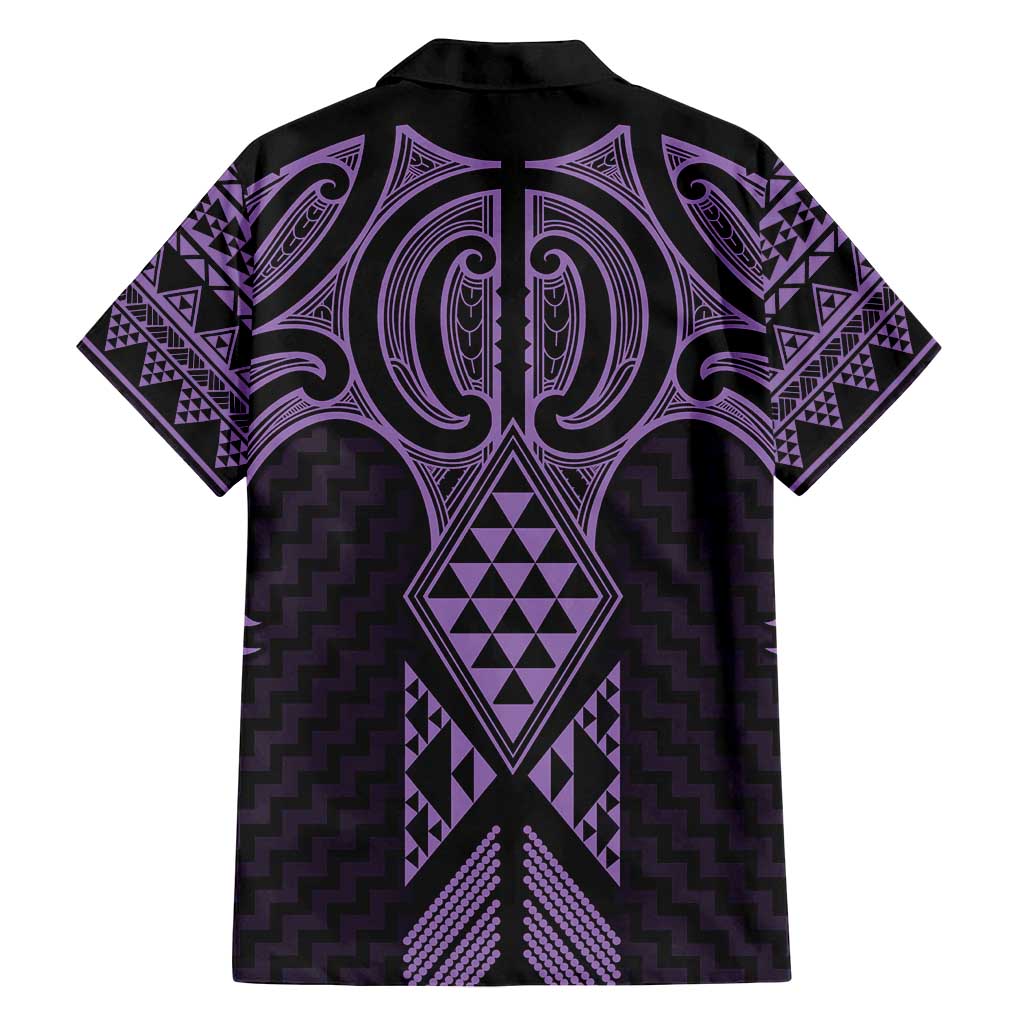 Waiporoporo Maori Ta Moko Poutama Art Family Matching Off Shoulder Maxi Dress and Hawaiian Shirt
