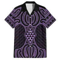 Waiporoporo Maori Ta Moko Poutama Art Family Matching Tank Maxi Dress and Hawaiian Shirt