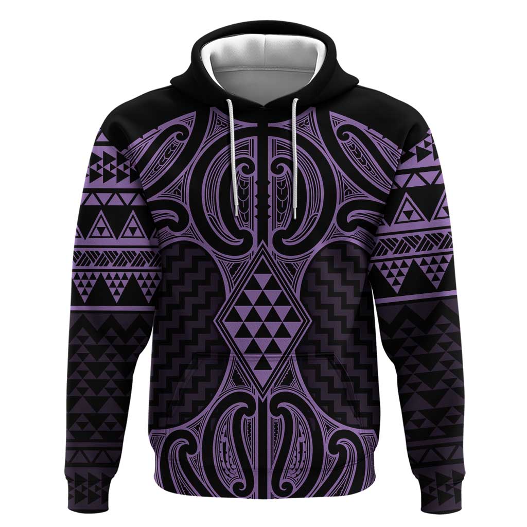 Waiporoporo Maori Ta Moko Poutama Art Hoodie