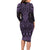 Waiporoporo Maori Ta Moko Poutama Art Long Sleeve Bodycon Dress