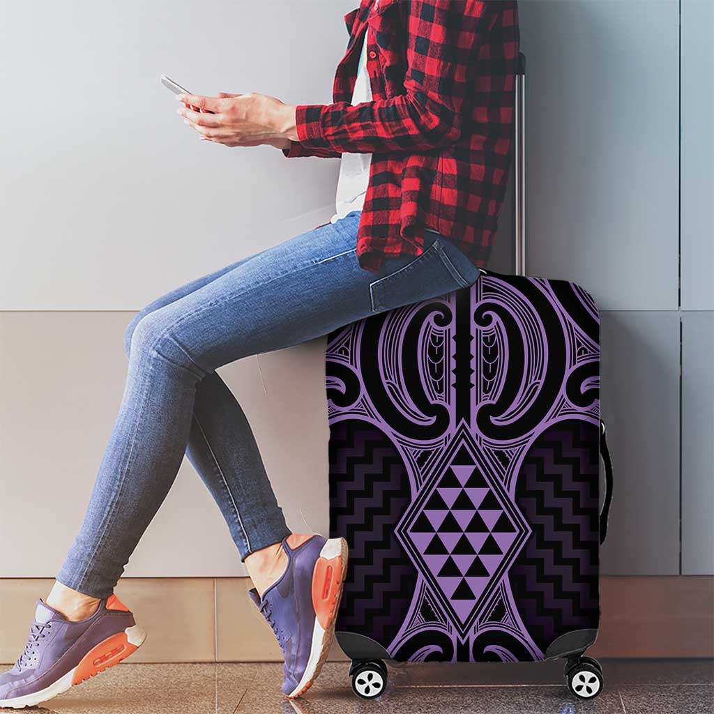 Waiporoporo Maori Ta Moko Poutama Art Luggage Cover