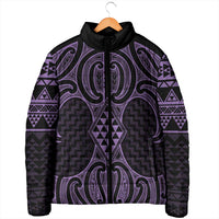 Waiporoporo Maori Ta Moko Poutama Art Padded Jacket - Polynesian Pride