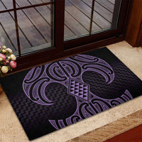 Waiporoporo Maori Ta Moko Poutama Art Rubber Doormat