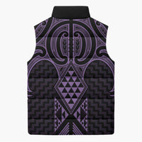 Waiporoporo Maori Ta Moko Poutama Art Sleeveless Puffer Jacket - Polynesian Pride
