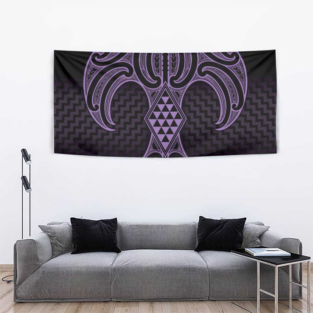 Waiporoporo Maori Ta Moko Poutama Art Tapestry