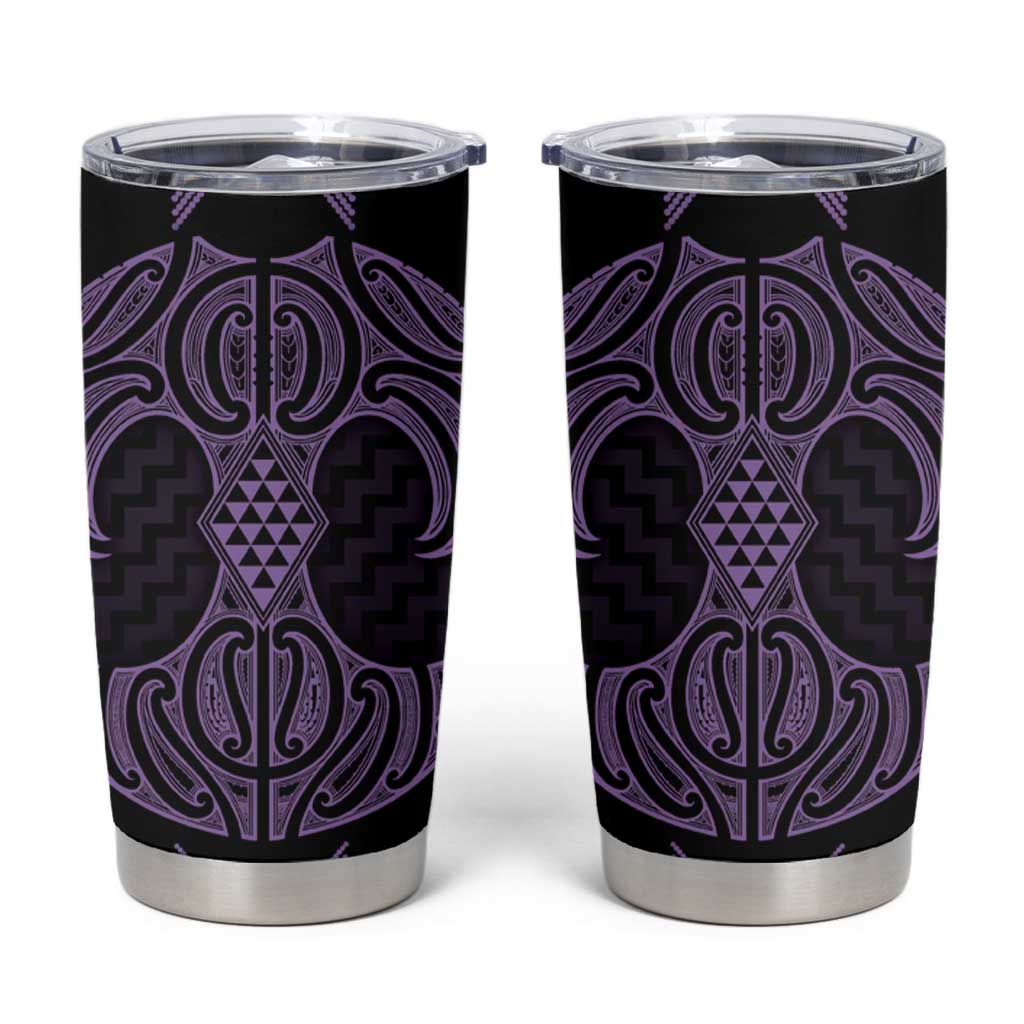 Waiporoporo Maori Ta Moko Poutama Art Tumbler Cup