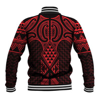 Whero Maori Ta Moko Poutama Art Baseball Jacket