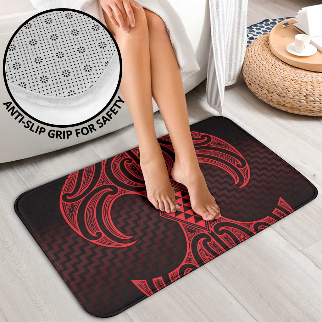 Whero Maori Ta Moko Poutama Art Bathroom Set - Polynesian Pride