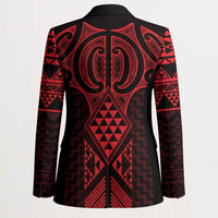 Whero Maori Ta Moko Poutama Art Blazer - Polynesian Pride