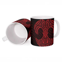 Whero Maori Ta Moko Poutama Art Ceramic Mug - Polynesian Pride