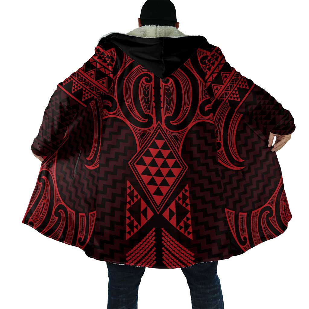 Whero Maori Ta Moko Poutama Art Cloak - Polynesian Pride
