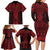 Whero Maori Ta Moko Poutama Art Family Matching Long Sleeve Bodycon Dress and Hawaiian Shirt