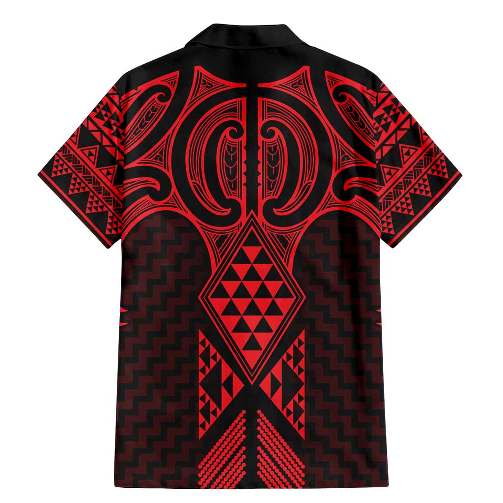 Whero Maori Ta Moko Poutama Art Family Matching Mermaid Dress and Hawaiian Shirt LT9 - Polynesian Pride
