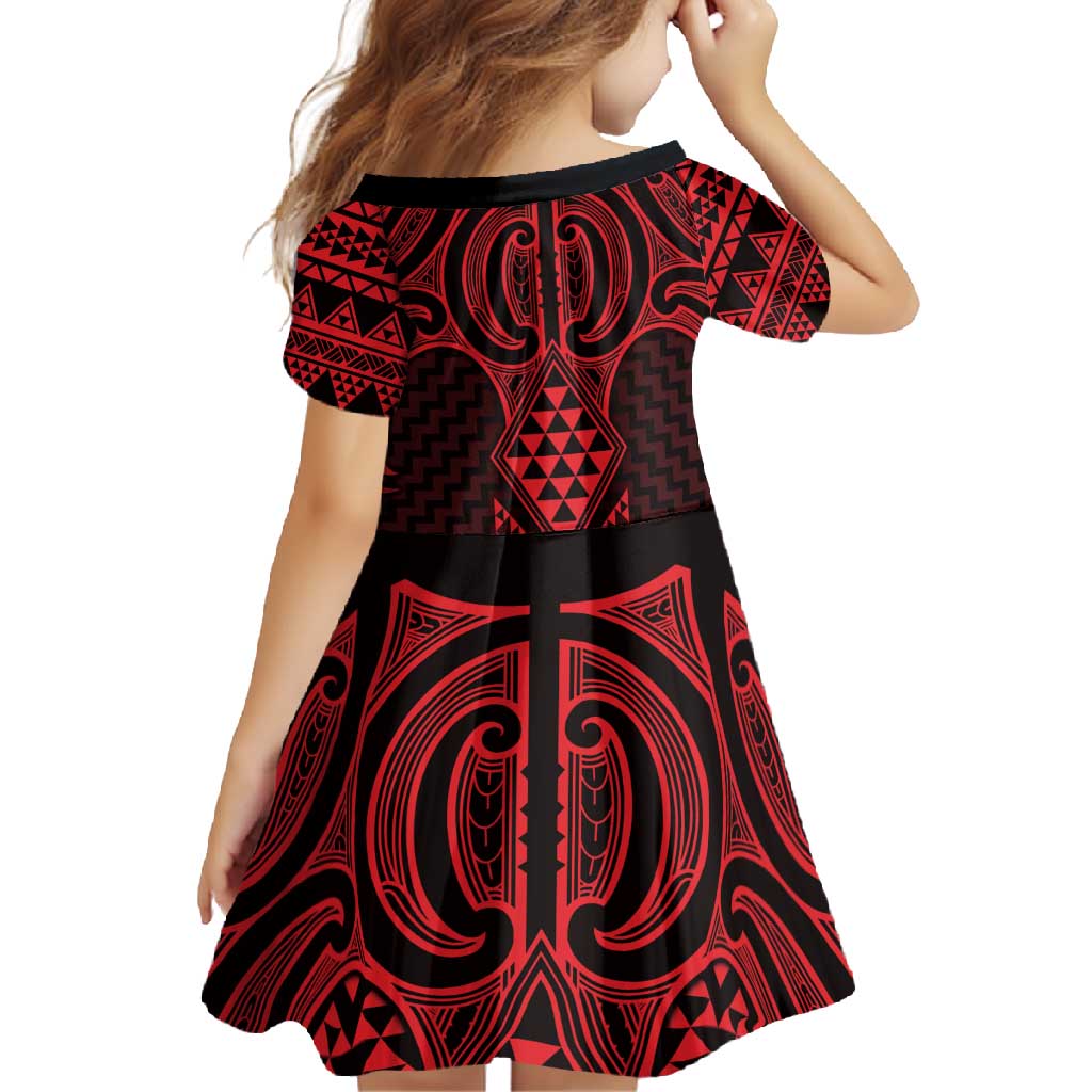Whero Maori Ta Moko Poutama Art Family Matching Off Shoulder Maxi Dress and Hawaiian Shirt