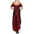 Whero Maori Ta Moko Poutama Art Family Matching Summer Maxi Dress and Hawaiian Shirt