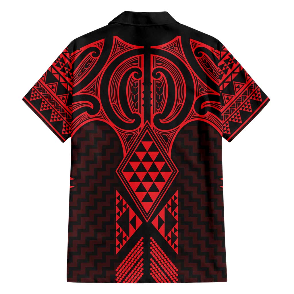 Whero Maori Ta Moko Poutama Art Hawaiian Shirt