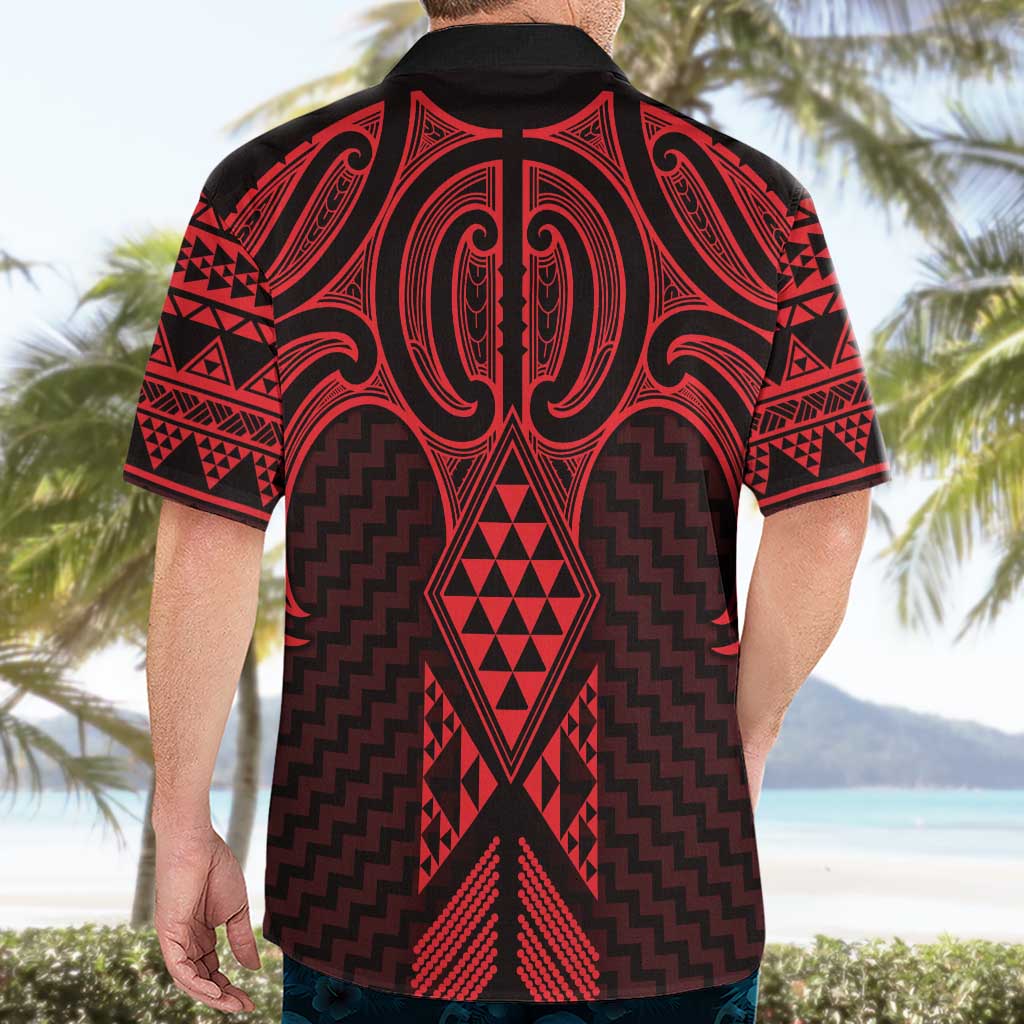Whero Maori Ta Moko Poutama Art Hawaiian Shirt