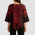 Whero Maori Ta Moko Poutama Art Kimono Sleeve Blouse - Polynesian Pride