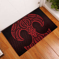 Whero Maori Ta Moko Poutama Art Rubber Doormat