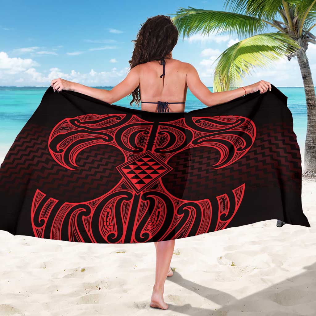 Whero Maori Ta Moko Poutama Art Sarong