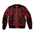 Whero Maori Ta Moko Poutama Art Sleeve Zip Bomber Jacket