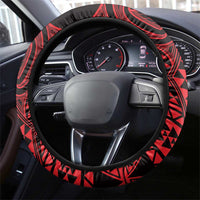 Whero Maori Ta Moko Poutama Art Steering Wheel Cover