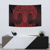 Whero Maori Ta Moko Poutama Art Tapestry